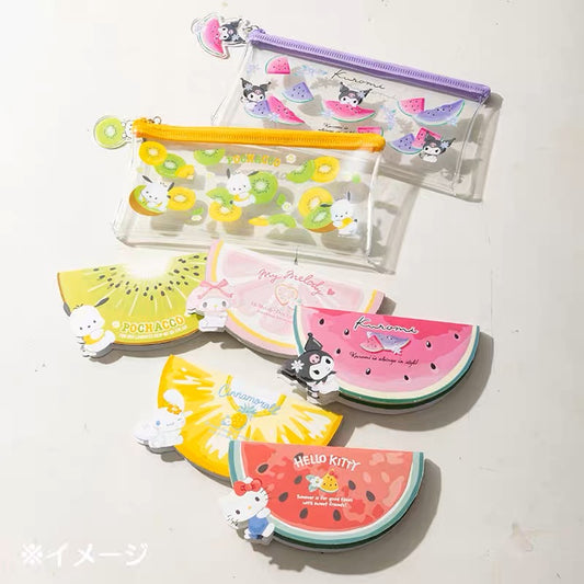 Transparentes Federmäppchen mit Sanrio-Fruchtmotiv