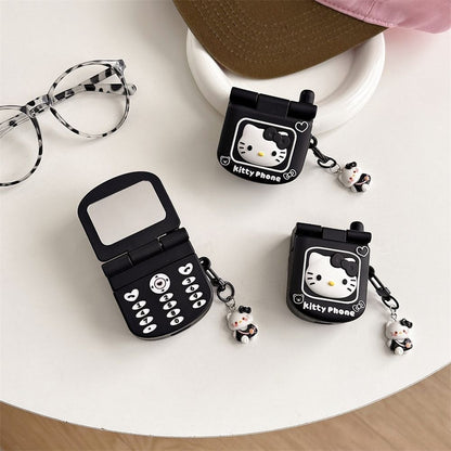 Hello Kitty Black Flip Mirror AirPods Case