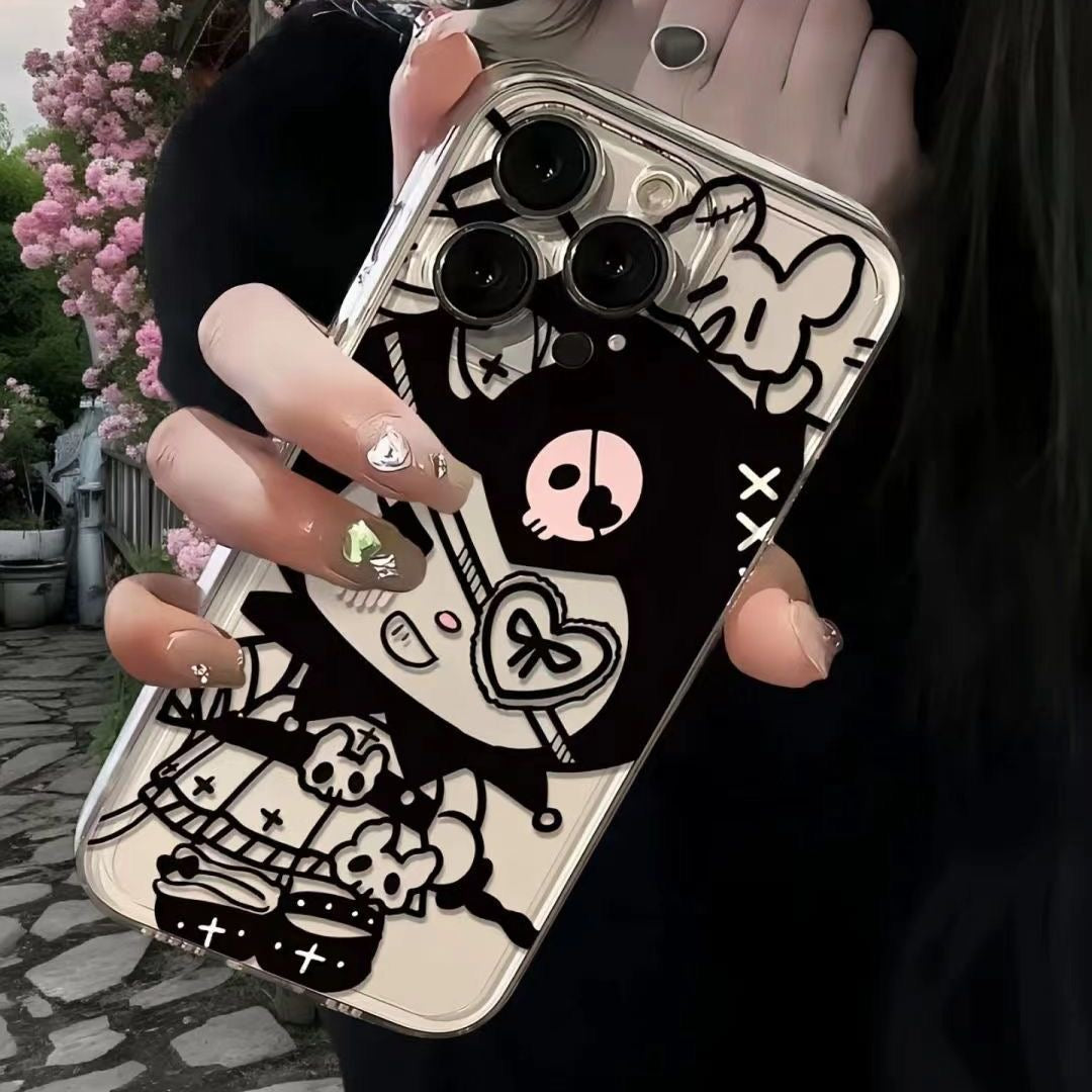 Hello Kitty / Kuromi Dark Angel Transparent Phone Case