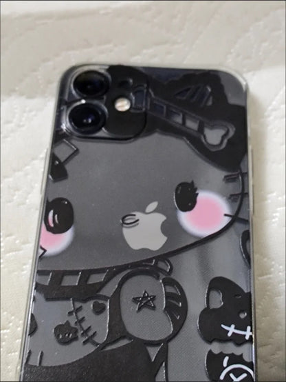 Hello Kitty / Kuromi Dark Angel Transparent Phone Case