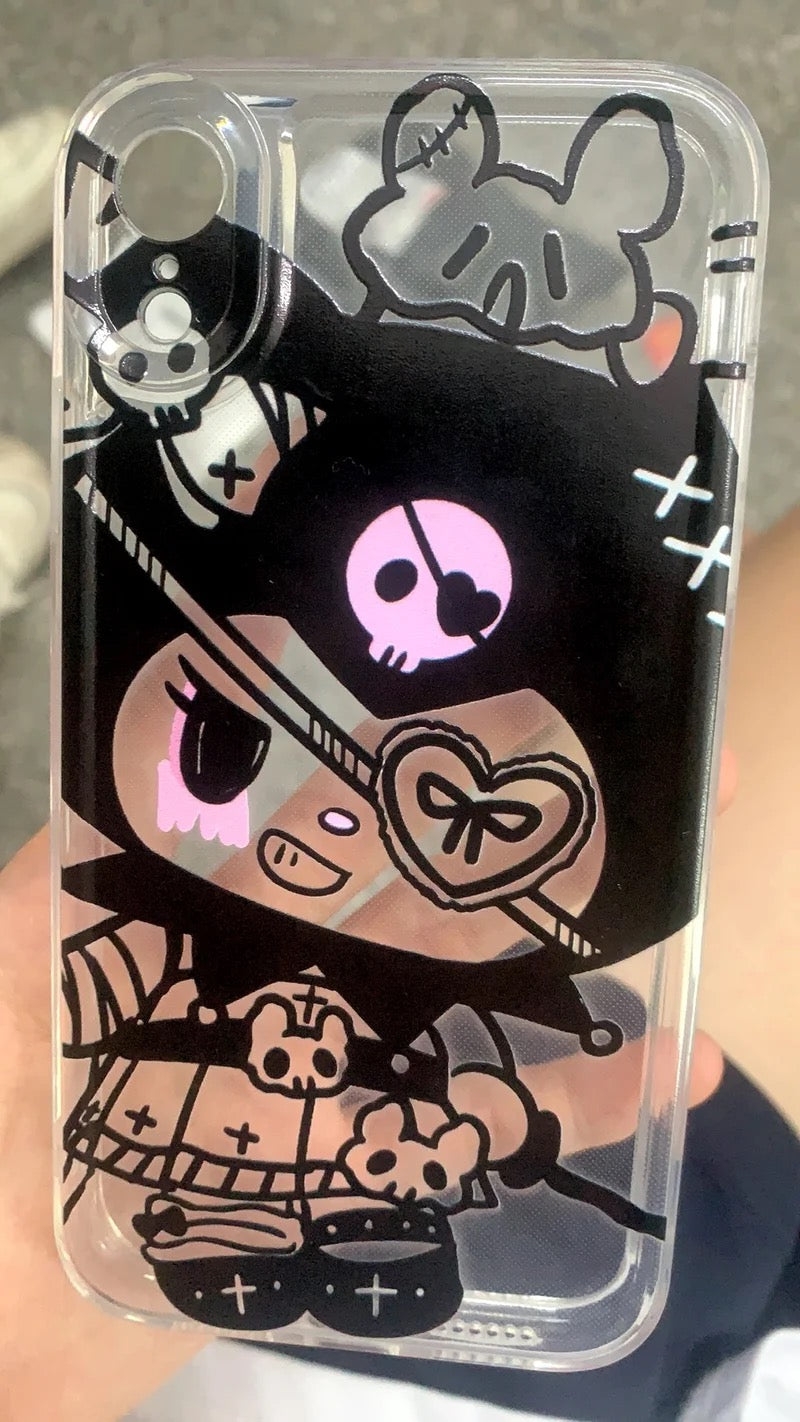 Hello Kitty / Kuromi Dark Angel Transparent Phone Case