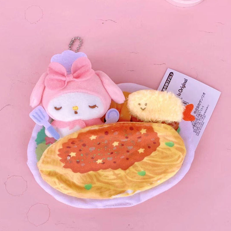 Sanrio Omelette Plushie Keychain