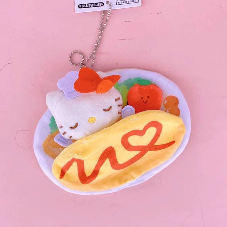 Sanrio Omelette Plushie Keychain