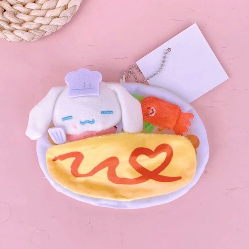 Sanrio Omelette Plushie Keychain