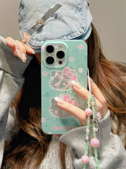 HelloKitty Mint Handyhülle mit Handyanhänger