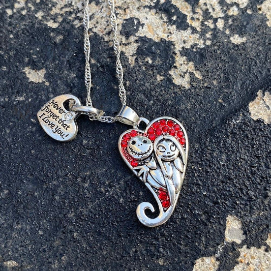 Sally & Jack Skellington Couple Necklace (2 PCs) 💀✨