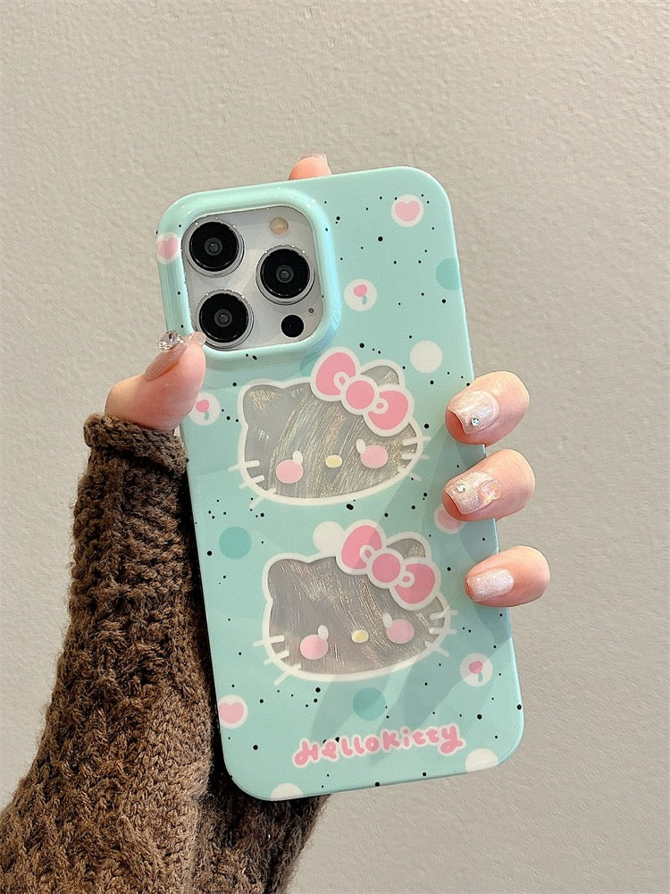 HelloKitty Mint Handyhülle mit Handyanhänger
