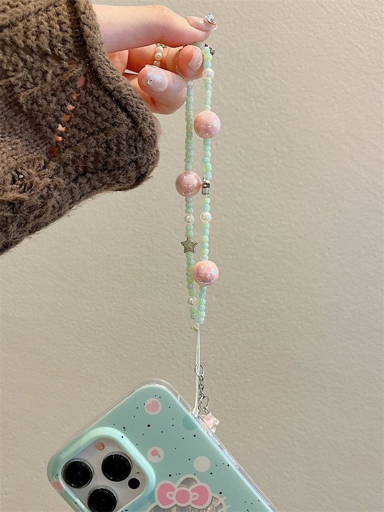 HelloKitty Mint Handyhülle mit Handyanhänger