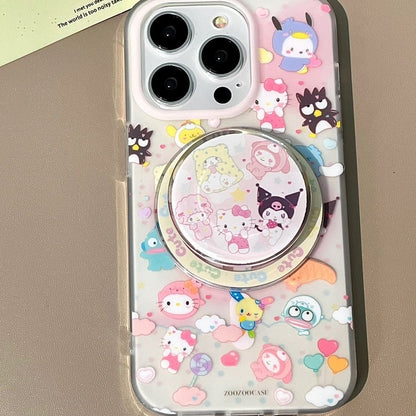 Magnetische Sanrio Family-Telefonhülle mit Ständer
