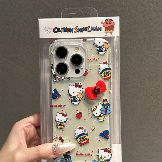 Transparente HelloKitty Signature Bow-Telefonhülle
