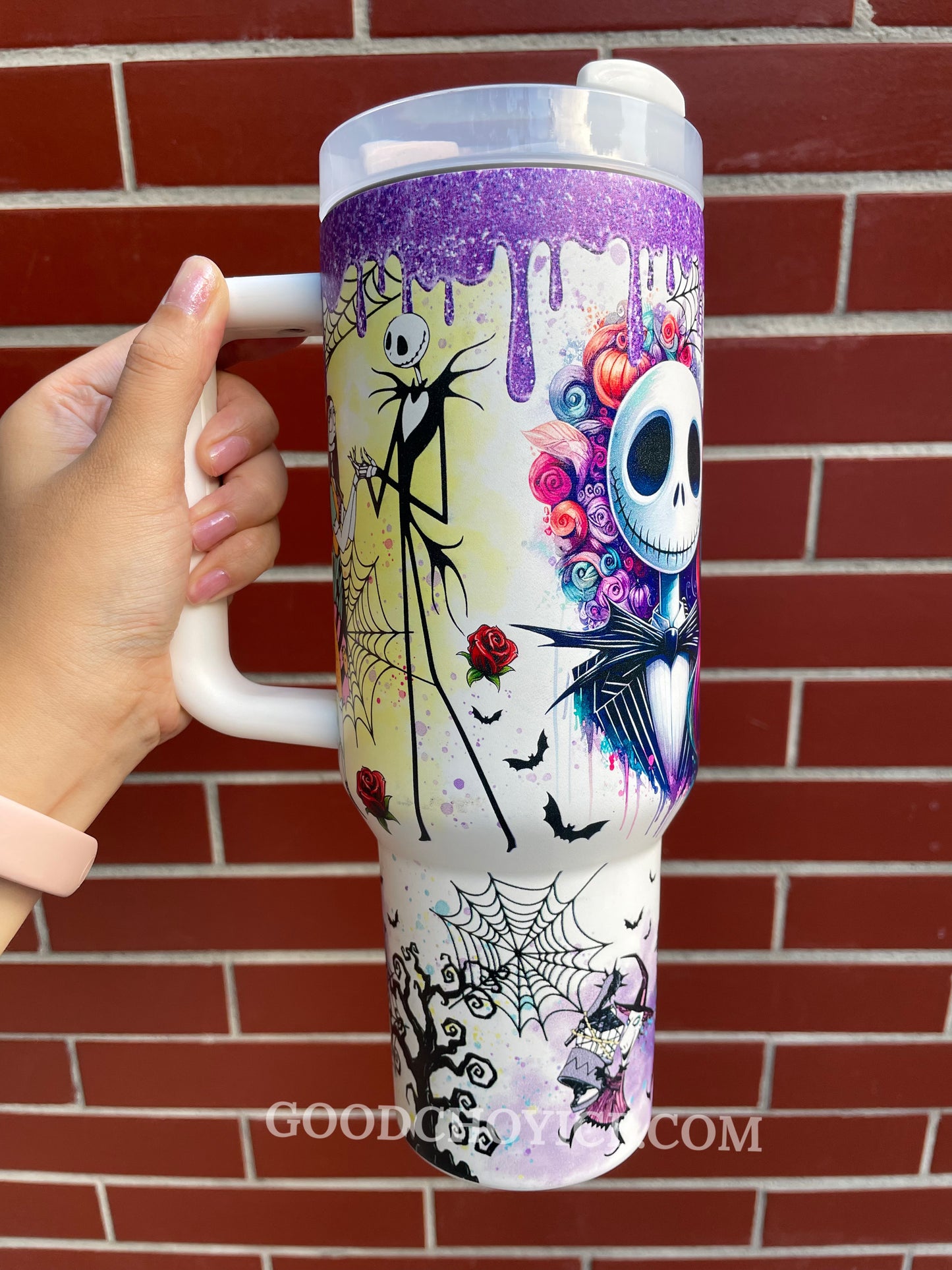 Sally & Jack Skellington Midnight Magic Glow-in-the-Dark 40 Oz Tumbler 🖤💀✨🎃 Limited Edition