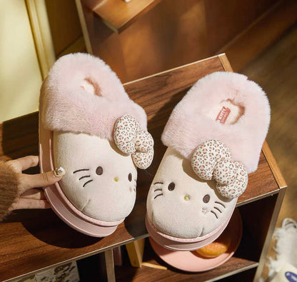 Hello Kitty Fuzzy Slippers – Cozy & Cute Indoor/Outdoor Wear