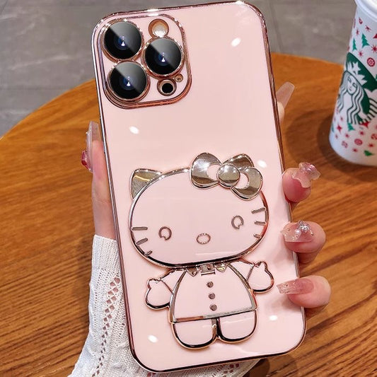 Hello Kitty Foldable Mirror Stand Phone Case