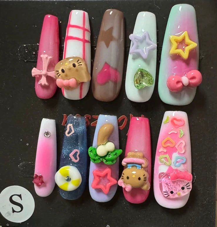 Hello Kitty – Hawaii-Strandurlaub – Aufklebbares Nagelset