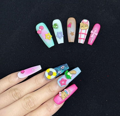 Hello Kitty – Hawaii-Strandurlaub – Aufklebbares Nagelset