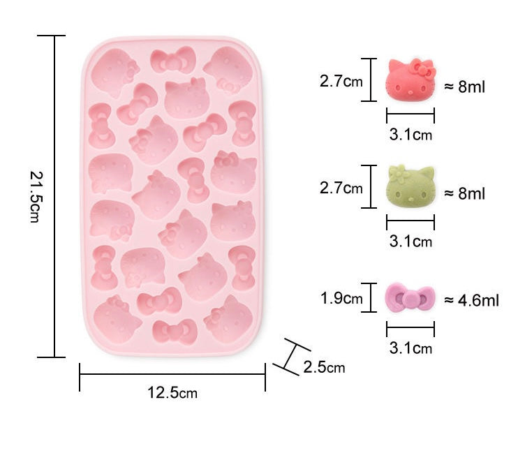 Hello Kitty Press & Pop Silicone Ice Tray