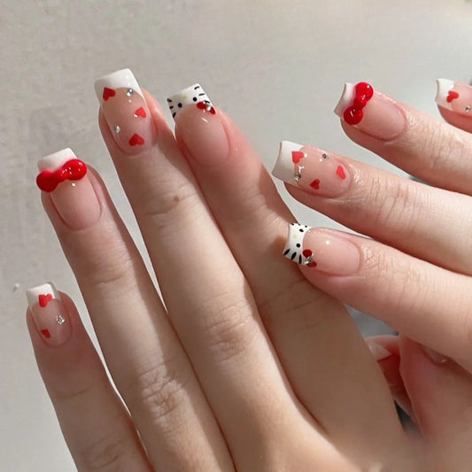 Hello Kitty French Aufkleb-Nagel-Set