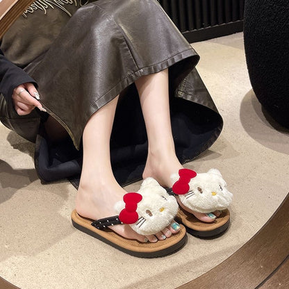Hellokitty Plushie Flip Flops