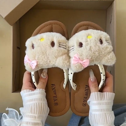 Hellokitty Plushie Flip Flops