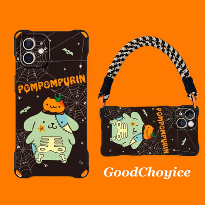 Pompompurin Halloween Phone Case with Lanyard