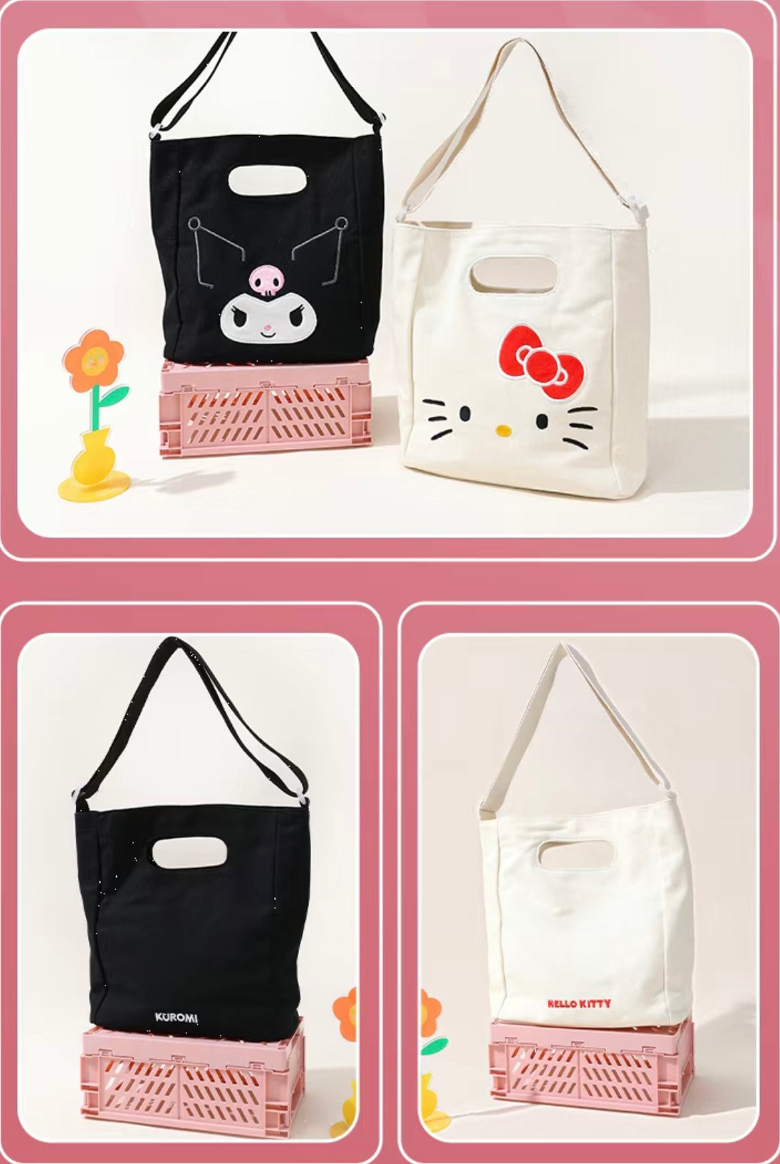 Sanrio Canvas Tote/Crossbody Bag (HK/KR)