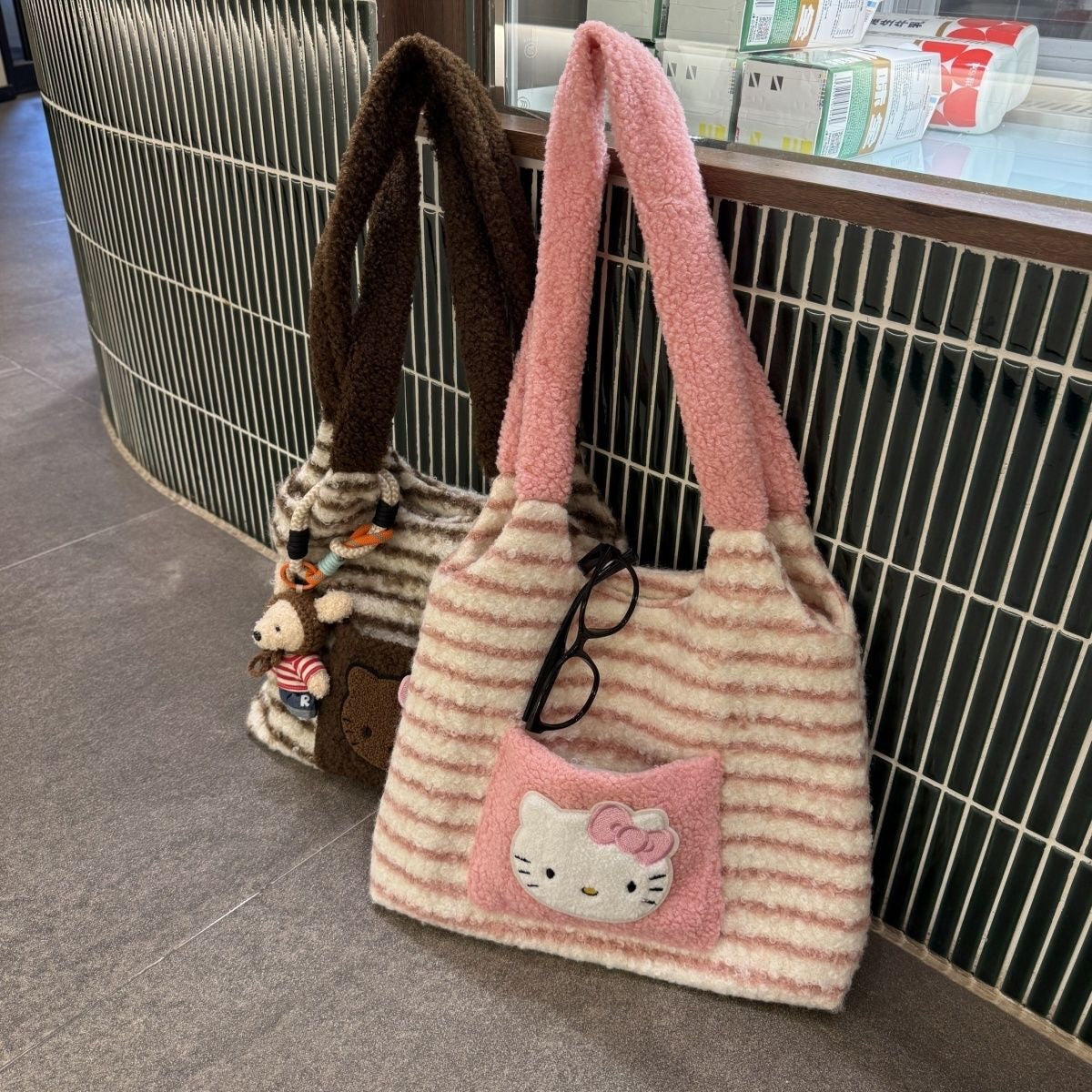 Hello Kitty Furry Tote Bag