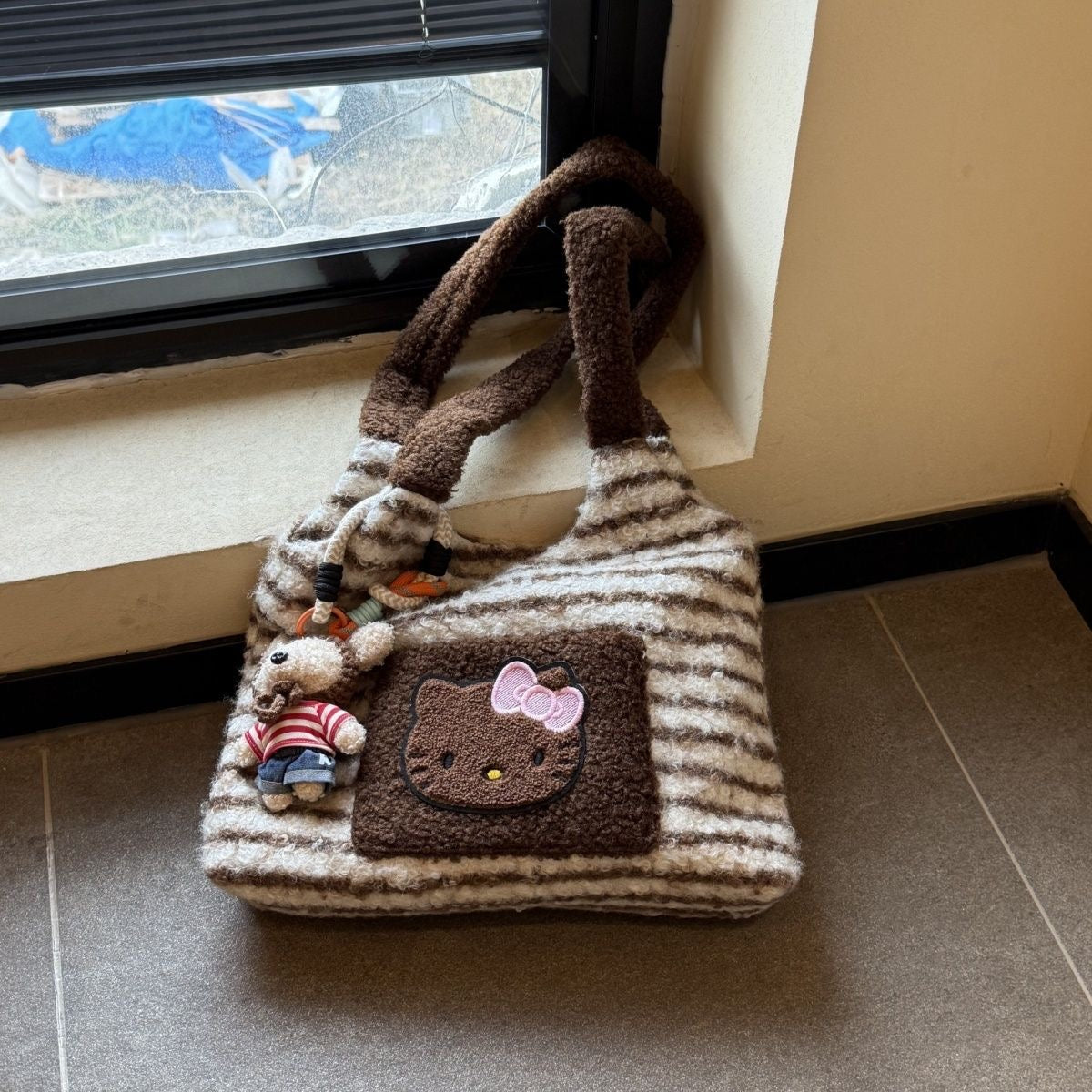 Hello Kitty Furry Tote Bag