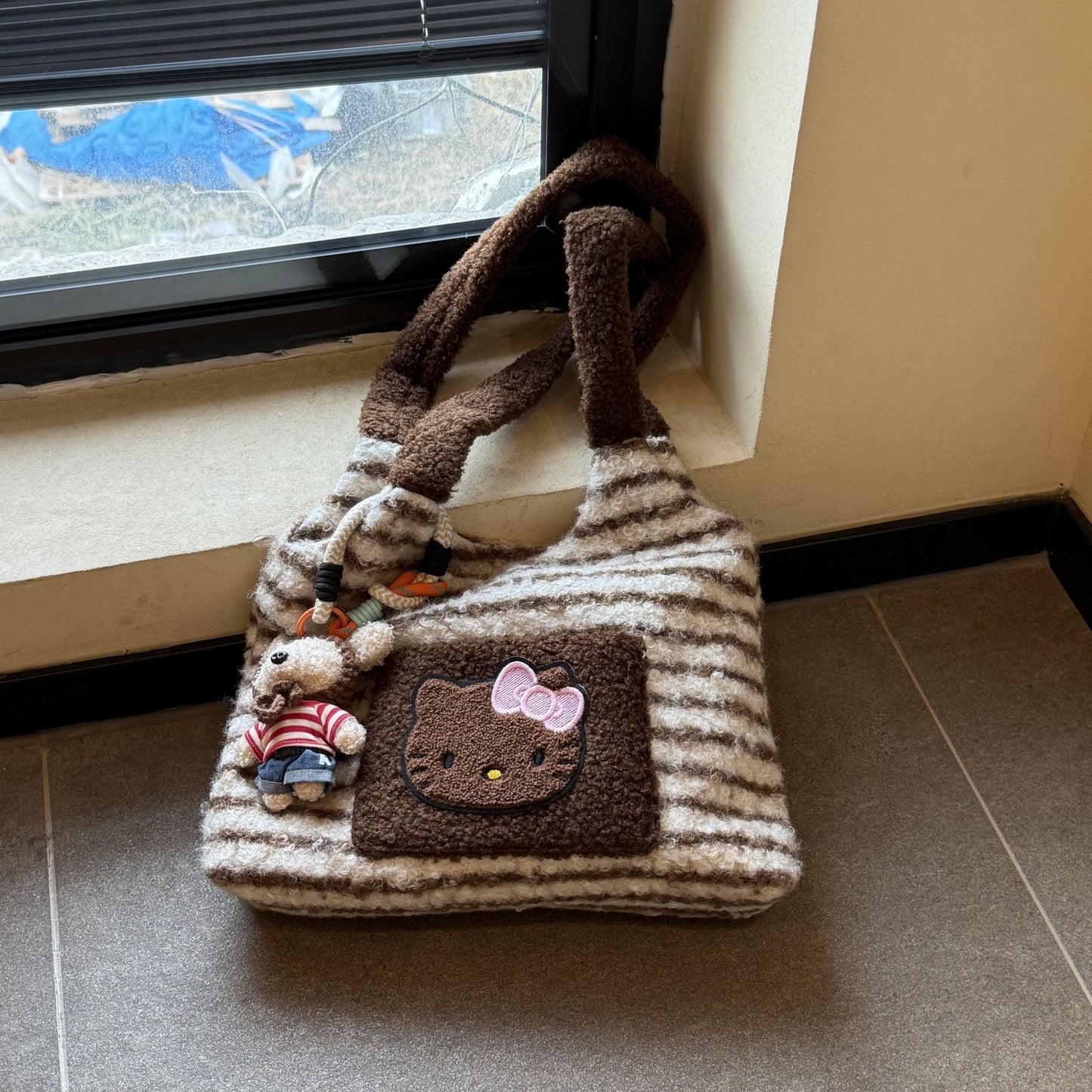 Hello Kitty Furry Tote Bag