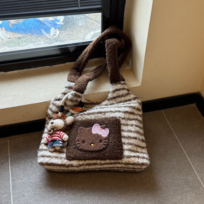 Hello Kitty Furry Tote Bag