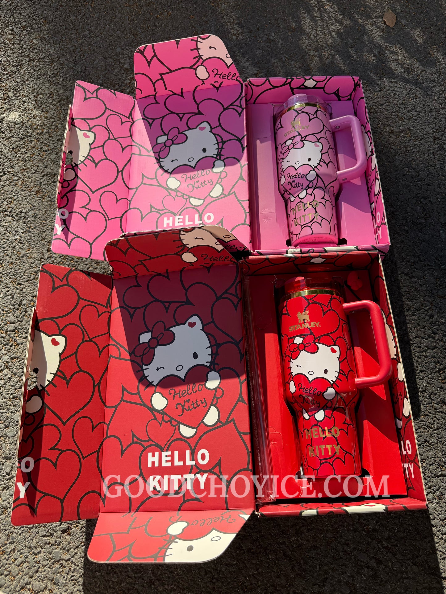 Hello Kitty Sweet Hearts 40 OZ Car Cup Gift Box Set 💝