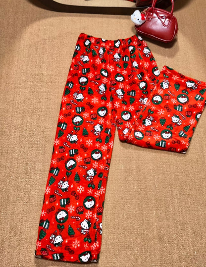 Hello Kitty Xmas Fluffy Pants