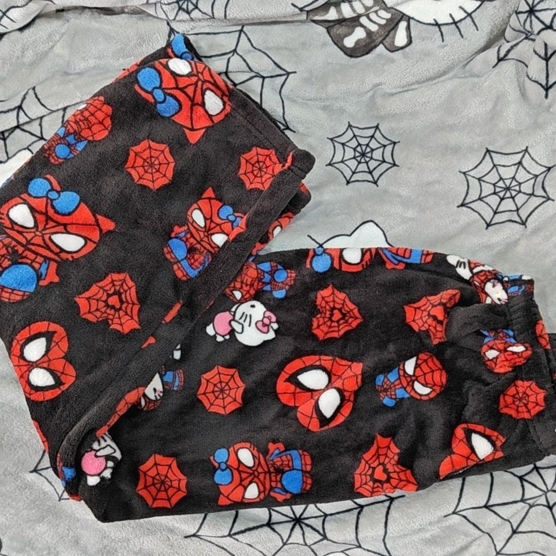 HelloKitty & Spiderman Fleece Pajamas Pants