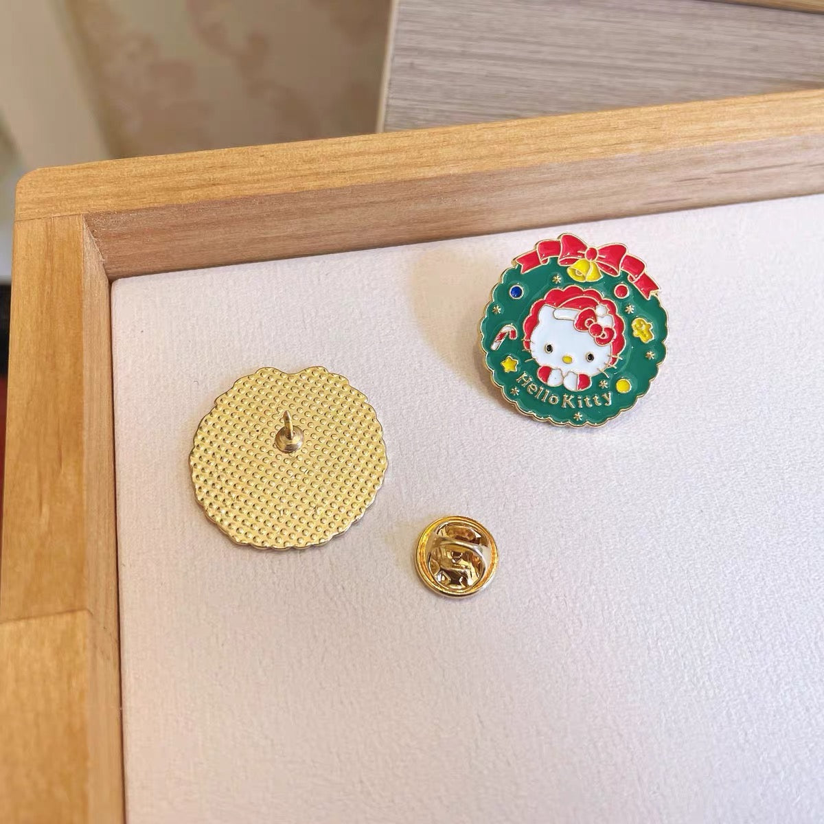 Sanrio Christmas Wreath Pin