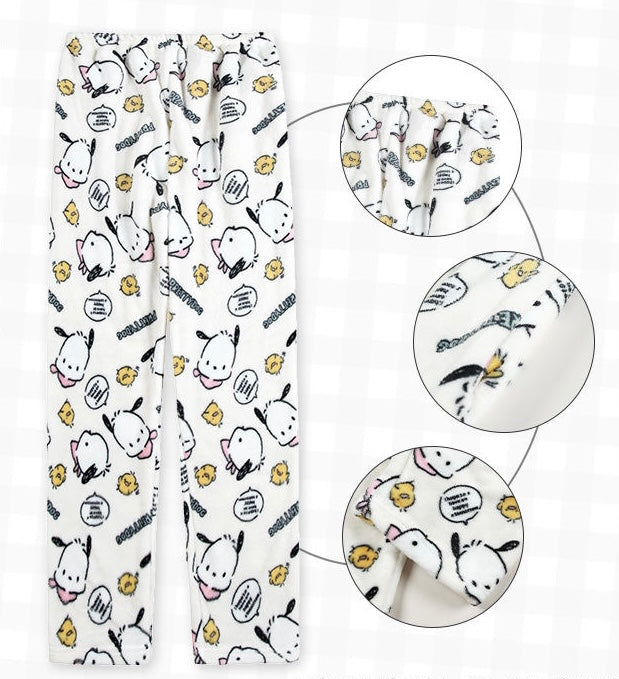 Sanrio – Flauschige Pyjamahose in Pastell