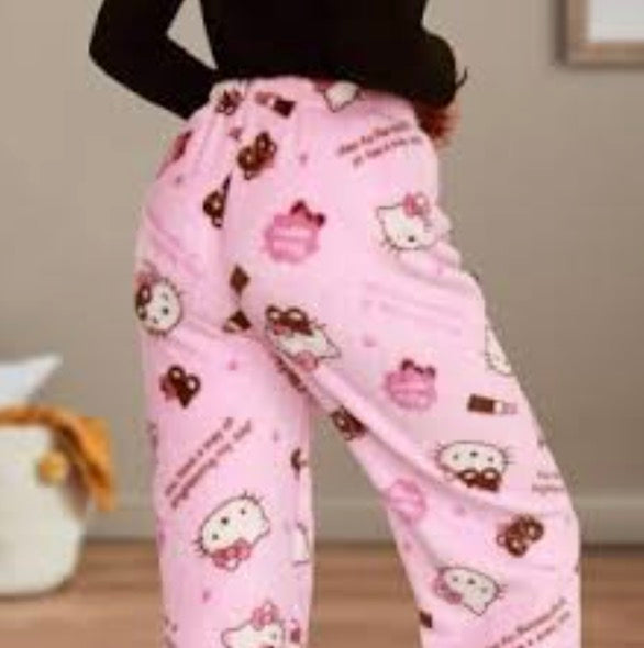 Hello Kitty Pink Bear Fluffy Pants