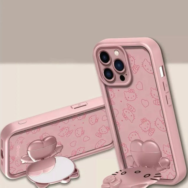 Hello Kitty Chic Pink Mirror Stand Case