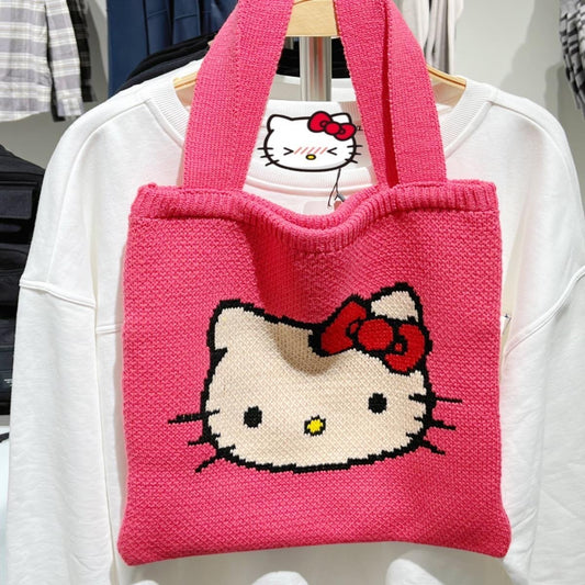HelloKitty Knitting Tote Bag