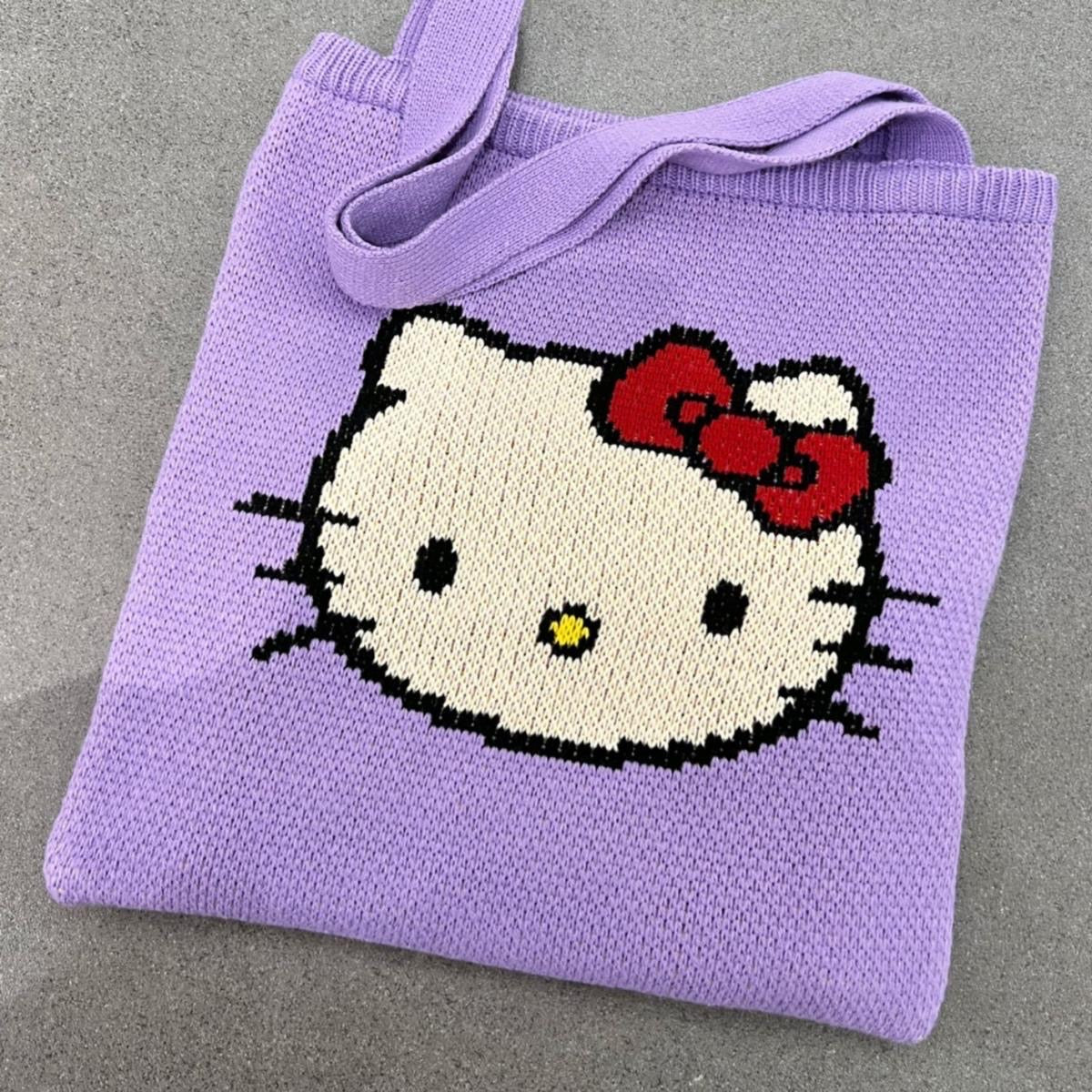 HelloKitty Knitting Tote Bag