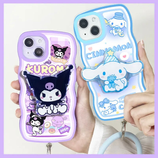 Sanrio Phone Case with Pop Socket & Bracelet