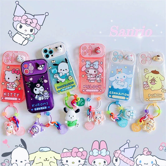 Sanrio Phone Case with Mirror & Dangle Charm
