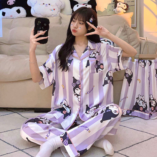 Kuromi Stripe Pajamas Set (3 PCs)