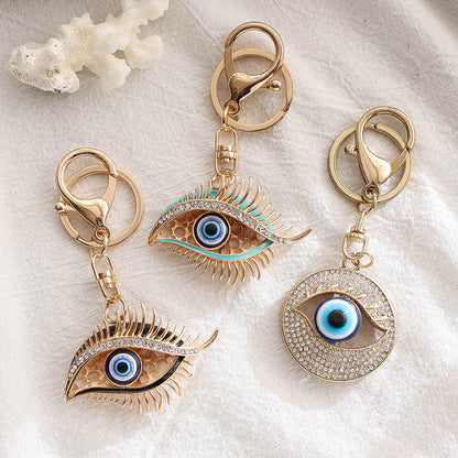 Devil's Eye  Rhinestone Keychain (100% handmade)