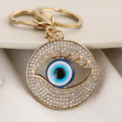 Devil's Eye  Rhinestone Keychain (100% handmade)
