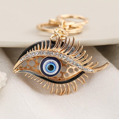 Devil's Eye  Rhinestone Keychain (100% handmade)