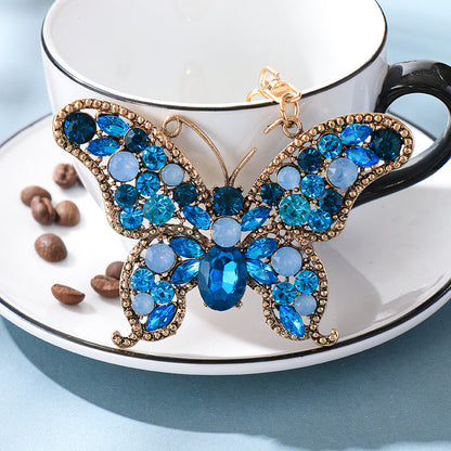 Butterfly Rhinestone Keychain (100% handmade)