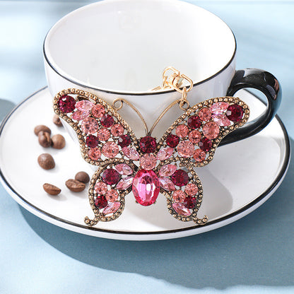 Butterfly Rhinestone Keychain (100% handmade)