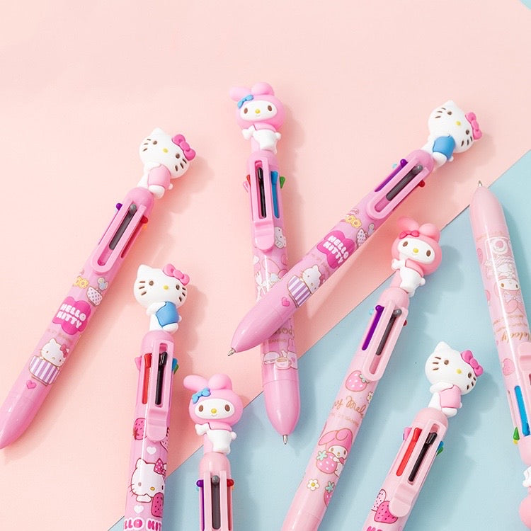 My Melody / Hello Kitty 6 color Ballpoint Pen