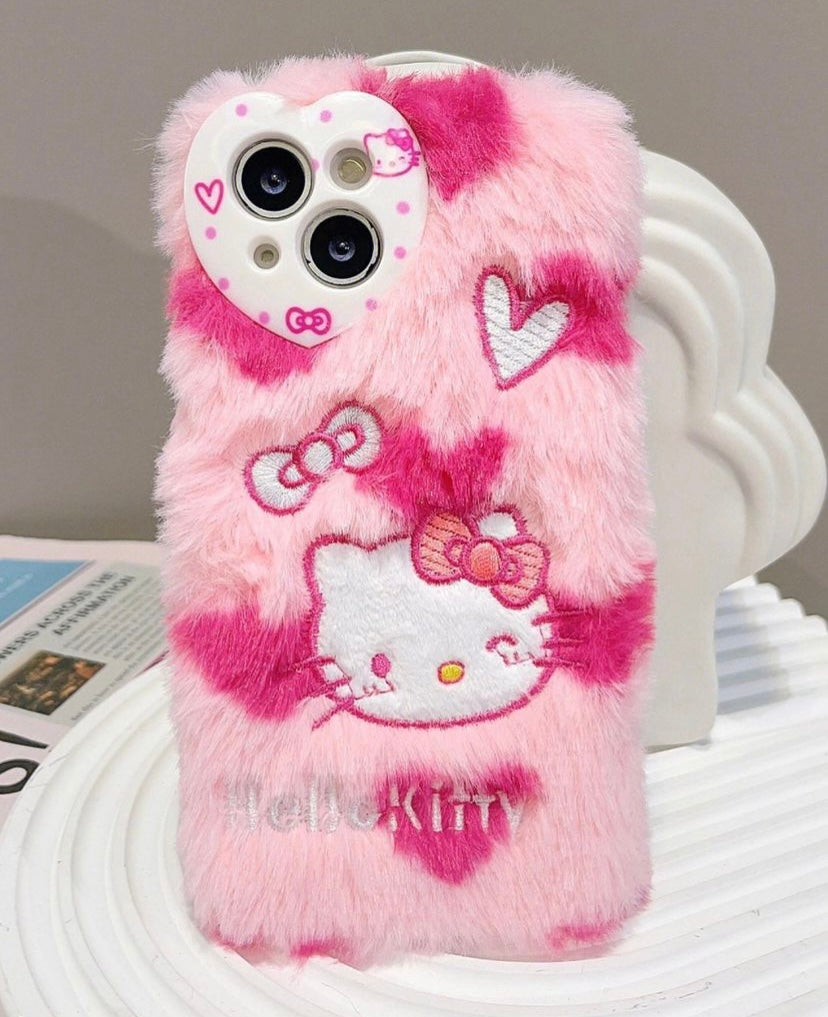 HelloKitty Pelzige Handyhülle